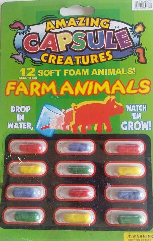 Amazing Capsule Creatures - FARM ANIMALS - Just add water - 12 Animal Collection