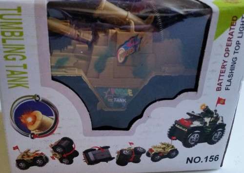 Battery operated TUMBLING TANK with Flashing light