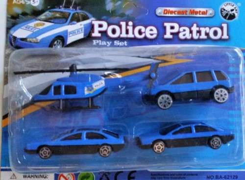 DIE CAST METAL - 4 Piece POLICE PATROL - Great Christmas Gift Idea !
