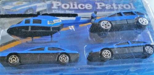 DIE CAST METAL - 4 Piece POLICE PATROL - Great Christmas Gift Idea !