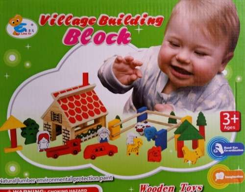 GREAT CHRISTMAS GIFT -  Wooden block Building set - The Farm