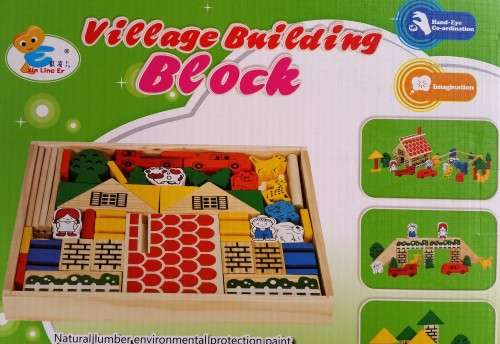 GREAT CHRISTMAS GIFT -  Wooden block Building set - The Farm