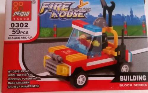 100 % Lego Compatible Building set - 59 Piece, By Fire House.