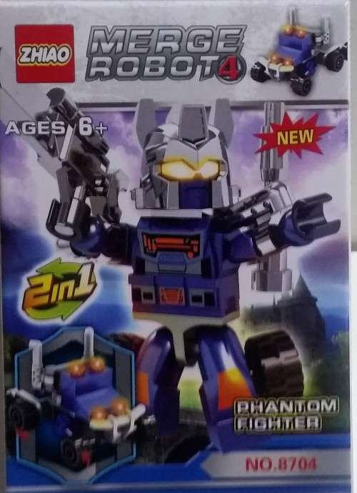 100 % Lego Compatible building set - MERGE ROBOT - 2 IN 1