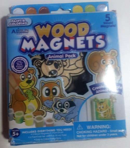 Wood Magnets - Paint and Decorate - Sticks to any metal Object - LAST Crazy auction for 2017 !!