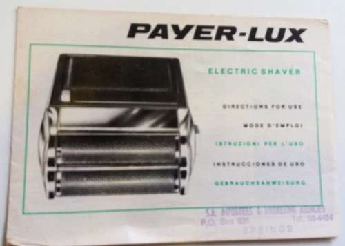 Paver Lux Electric Razor in original Box