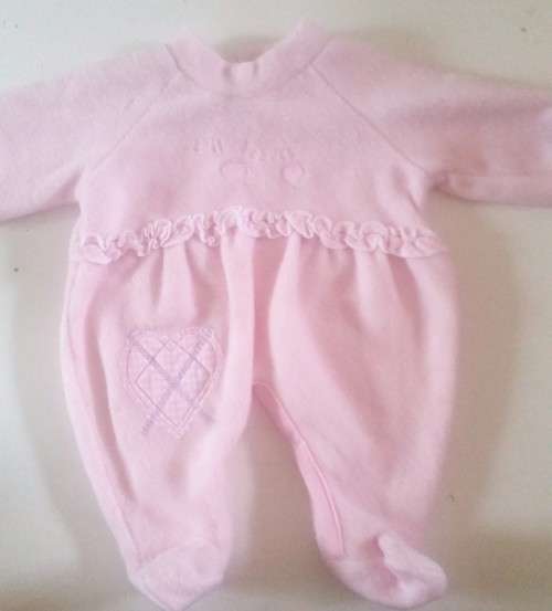 Super Soft and cute Pink Fleaze Baby Grow - 0-3 Months