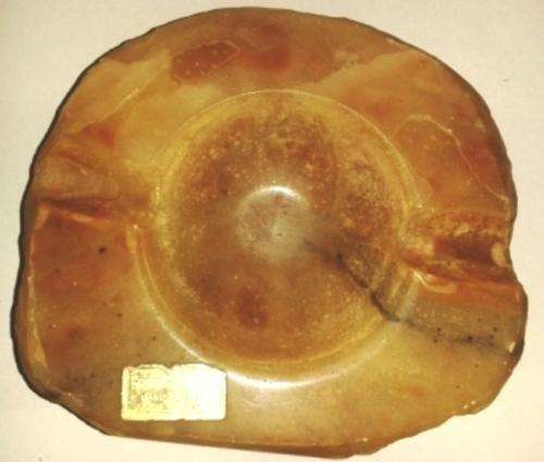 Genuine Albaster Hand Carved Ashtray !! --Made in Italy !!