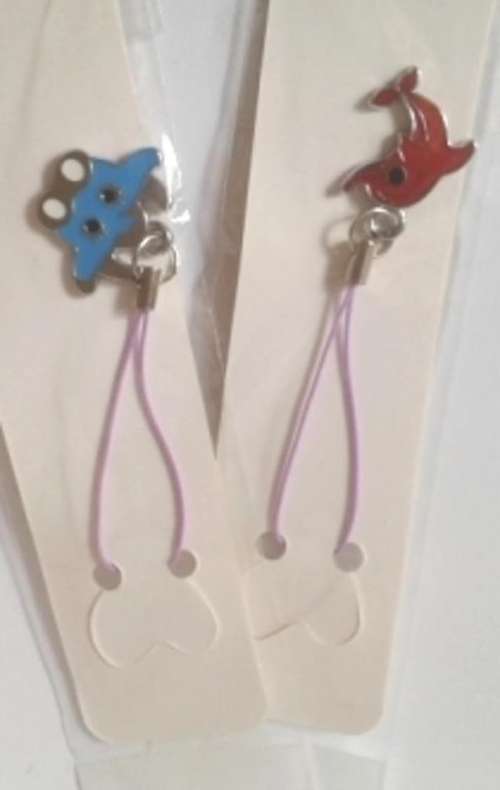Set of 2 Different Cell Phone Charms- See Regular Listing For Other Variations!!