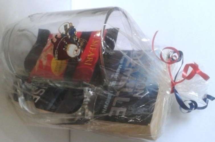NEW SHIPPING RATES--Christmas Gift Set for Him!! Book, Beer Mug and peanuts!!