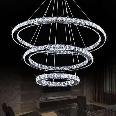 Crystal Circle Pendant LED Chandelier