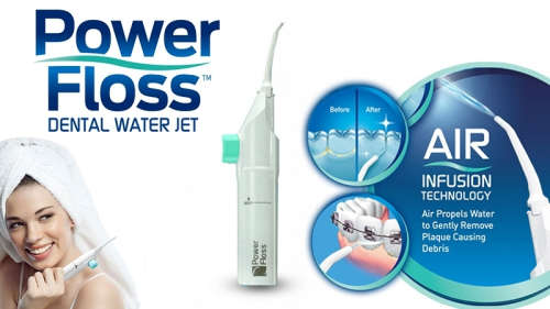 Portable Power Floss Tooth Dental Water Jet - White (No Battery)
