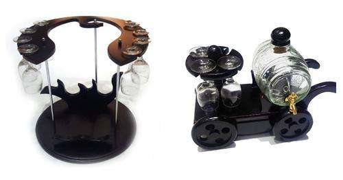 Wine Rack & Glasses (2 Options)