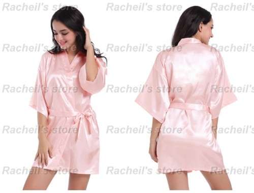 Satin gown Satin Robe silk sleeping gown robe#Local stock#