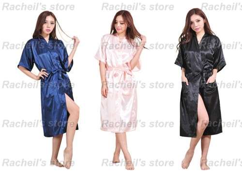 Satin silk Bridal bridesmaids gown sleep gown#Local stock#