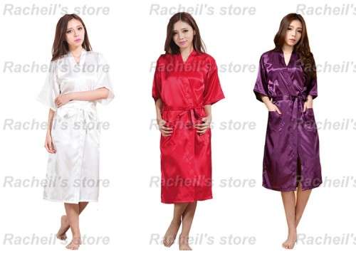 Satin silk Bridal bridesmaids gown sleep gown#Local stock#