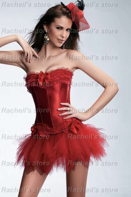 Corset set with skirt sexy corset waist slimmer cincher#Local stock#
