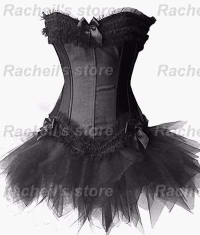 Corset set with skirt sexy corset waist slimmer cincher#Local stock#