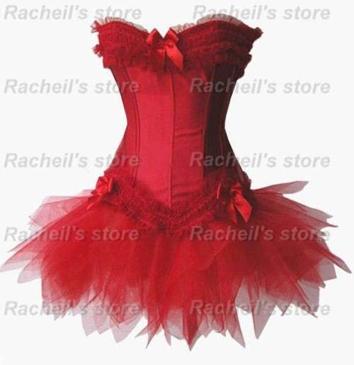 Corset set with skirt sexy corset waist slimmer cincher#Local stock#