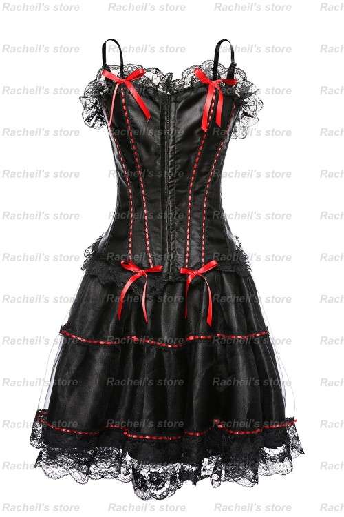 Corset set with skirt sexy corset waist slimmer cincher#Local stock#