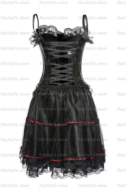 Corset set with skirt sexy corset waist slimmer cincher#Local stock#
