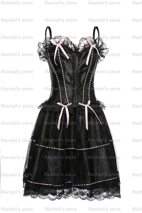 Corset set with skirt sexy corset waist slimmer cincher#Local stock#