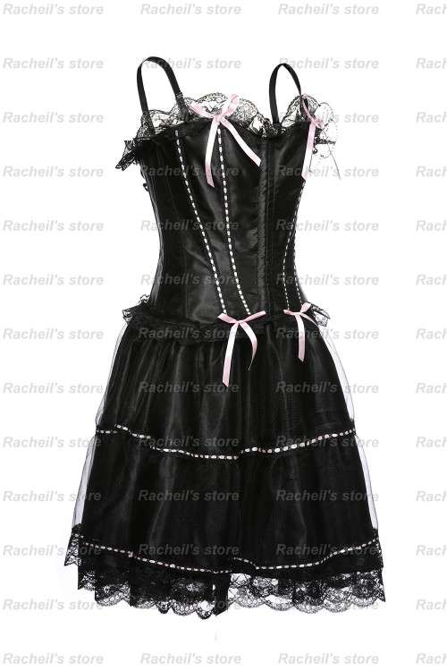 Corset set with skirt sexy corset waist slimmer cincher#Local stock#