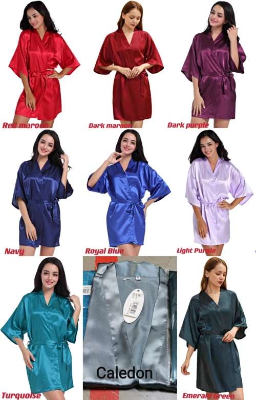 Satin robe satin gown bridesmaid robe#local stock#