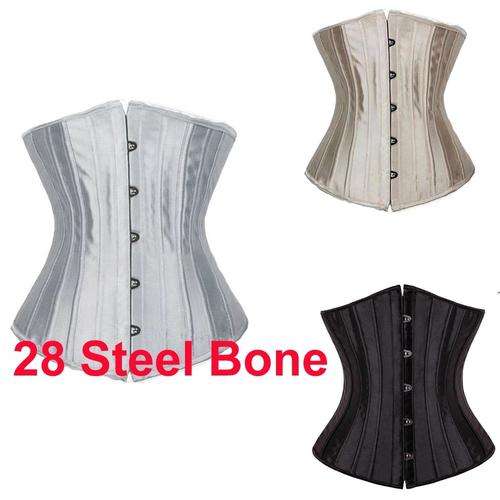 28 steel bone underbust satin corset waist slimmer