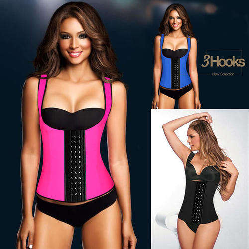 Latex waist trainer with shoulder strap