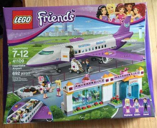 Heartlake Airport LEGO Friends Set 41109 w Airplane, Stephanie, Sandra, David