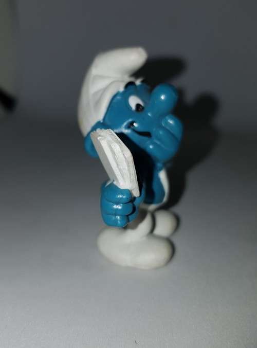 Smurfs Card Player Smurf Poker Jokey Vintage Rare Display 1978 Figurine 20056