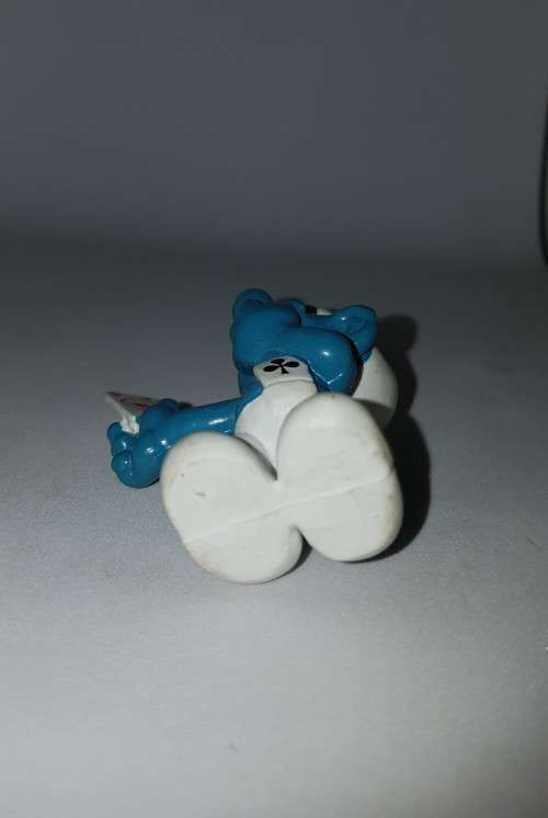 Smurfs Card Player Smurf Poker Jokey Vintage Rare Display 1978 Figurine 20056