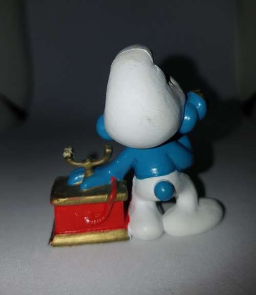 Smurfs Telephone Smurf 20062 Vintage Figure 1980 Schleich Peyo PVC Toy Phone