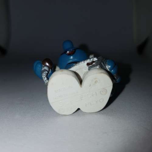 Smurfs 20143 CB Operator Smurf Radio Headphones Figure Vintage Toy PVC Figurine