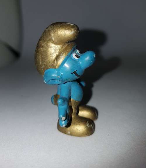Smurfs 20005 Gold Smurf Vintage Figure 1965 Rare Schleich PVC Figurine Toy Peyo