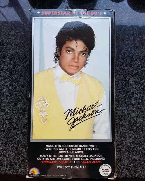 1984 Michael Jackson Thriller Figure Doll Toy Glove LJN Red Outfit King of Pop