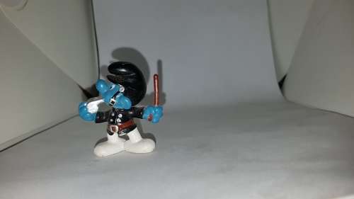 Smurfs Policeman Smurf Police Figure Cop Whistle Vintage Toy Figurine Peyo 20123