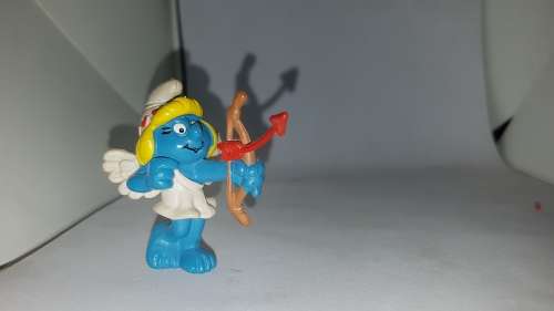 Vintage 1982 Schleich Peyo Smurf Cupid Bow & Arrow Smurfette - Portugal