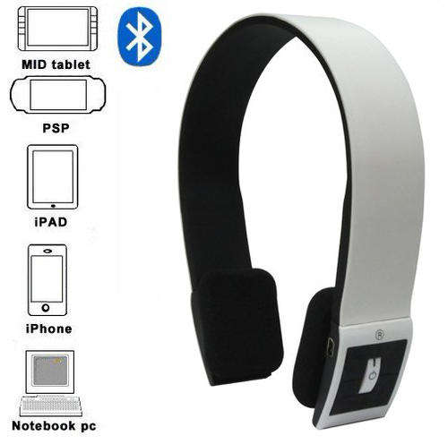 Wireless Bluetooth Headphones 2ch Stereo Audio with Mic for iPhone/iPad/and all other Smartphones