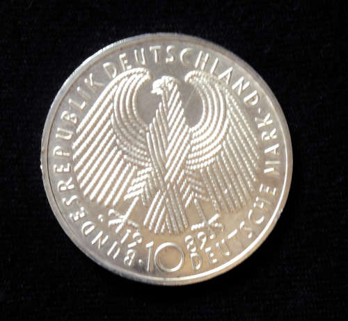Germany 1989 Bundesrepublik Deutschland 1949-1989 Silver 10 Mark Coin