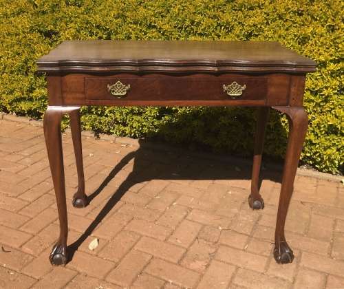 Rare Antique Ball and Claw Card Playing Table