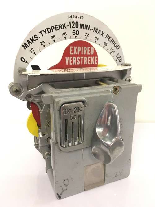 Very Old Duncan Parking Meter Clock and cash boxes from the 60s