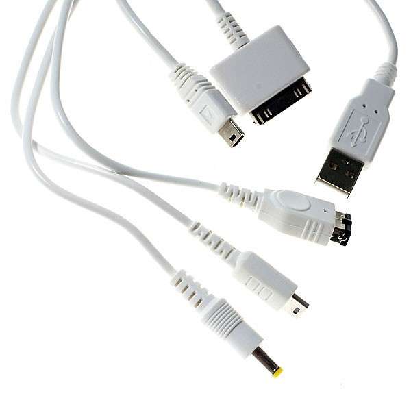 USB 5 in 1 Power & Data Transfer Cable for, iPod, PSP, DS Lite, GBA SP, NDS