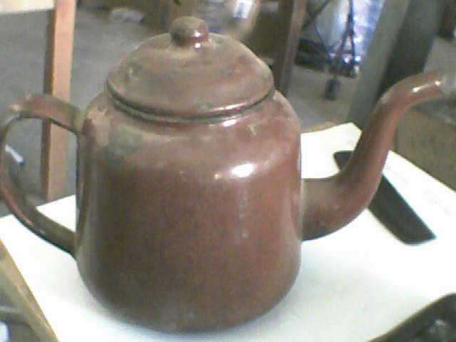 Brown Enamel coffee Pot. (R1 starting bid special)