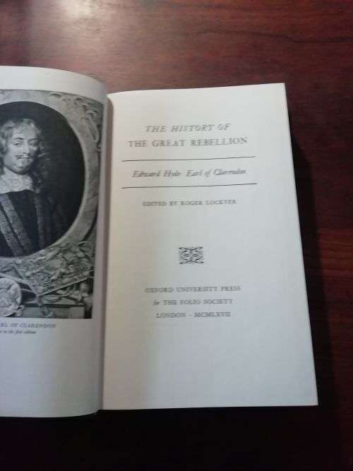 THE HISTORY OF THE GREAT REBELLION - Edward Hyde: Earl of Clarendon (Folio Society)