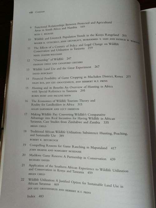 WILDLIFE CONSERVATION BY SUSTAINABLE USE - Herbert Prins et al (ed)