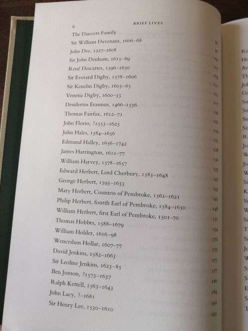 BRIEF LIVES - John Aubrey *Folio Society