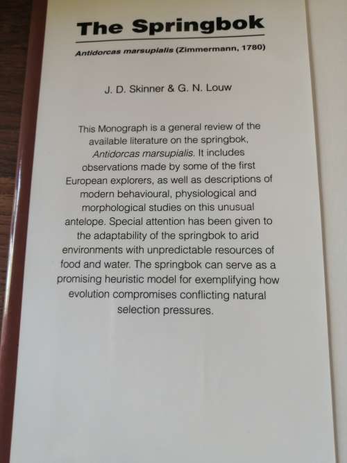 THE SPRINGBOK - JD Skinner and GN Louw *signed