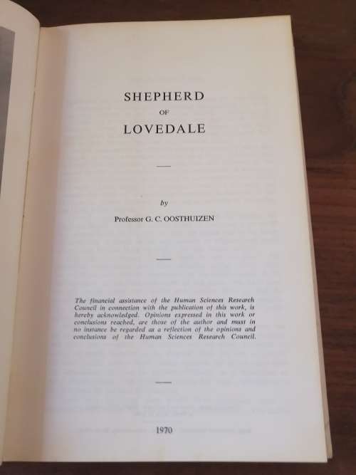 SHEPHERD OF LOVEDALE - GC Oosthuizen *signed